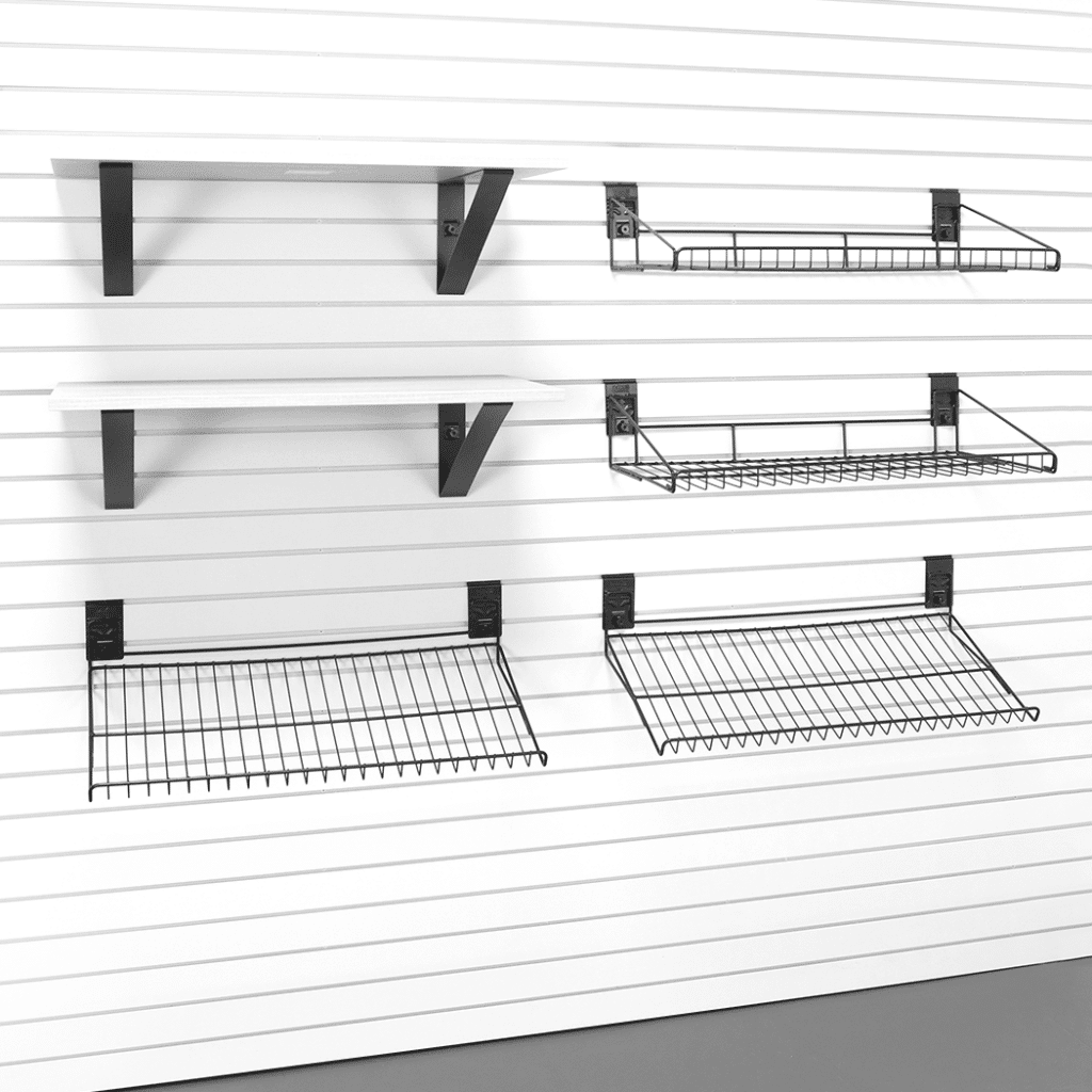 Maximize Storage: Large Garage Slatwall Shelf Bundle | MKE Slatwall