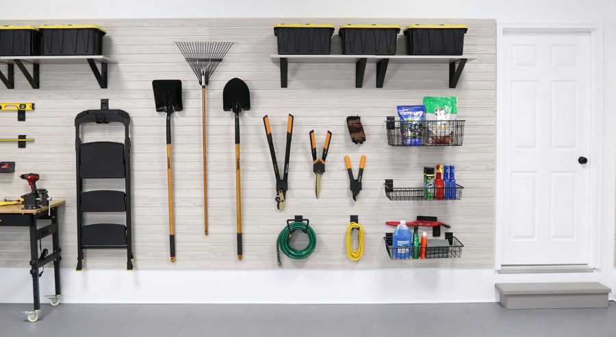 Efficient garage storage with Milwaukee Slatwall system